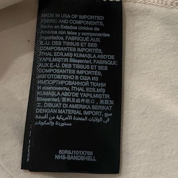 BEBE Cream Lace Panel Peplum Top Size XS - Picture 5 of 10